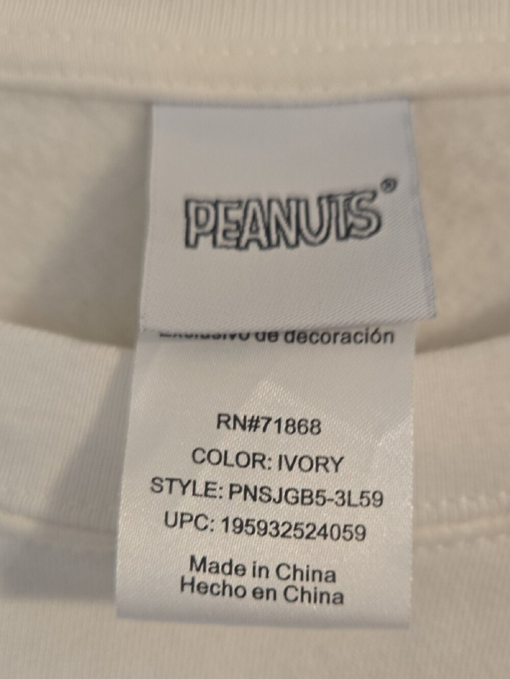 Peanuts Snoopy Logo Sweatshirt by Peanuts FITS LIKE A MEDIUM - Picture 2 of 5